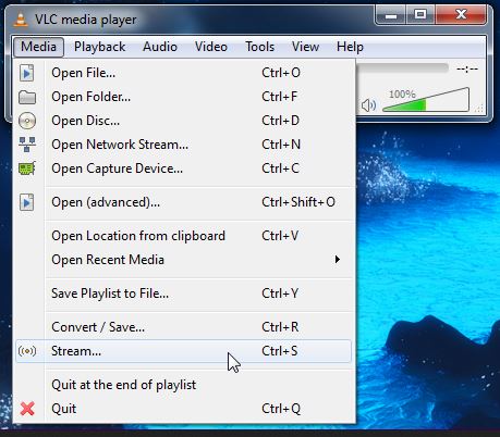 потоковая передача vlc на vlc для запуска на ТВ