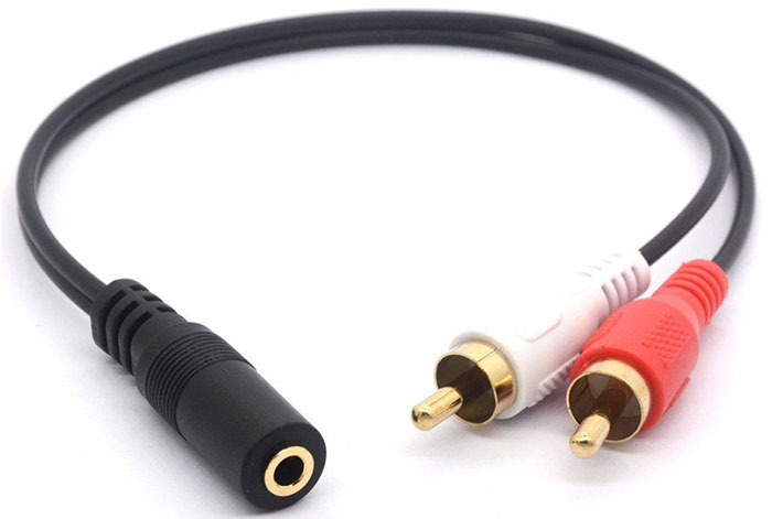 Пример переходника MiniJack-RCA