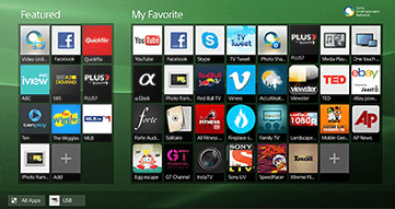 Отображение меню телевизоров Sony Smart TV без ОС Android