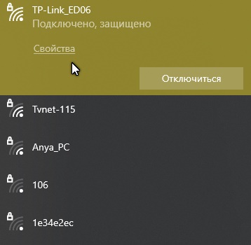 Свойства опции