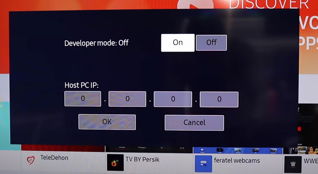 Включен режим разработчика Samsung