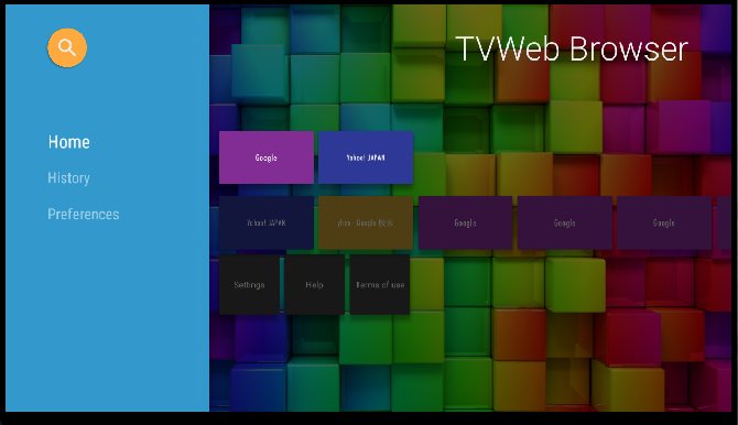 домашний экран браузера tvweb